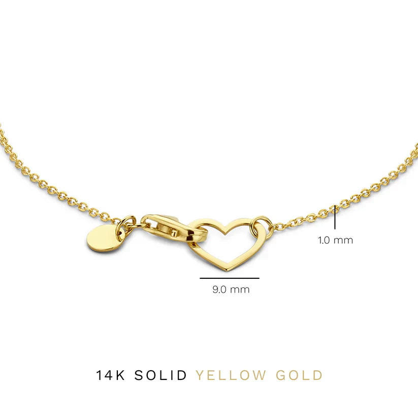 Bracciale a Cuore Dorato