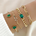 Bracciale con Cristallo Verde