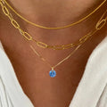 Collana Vintage con Zirconia Blu