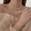 Collana Elegante a Cuore Argentata