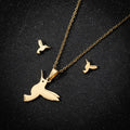 Set di Gioielli con Colibrì Dorati