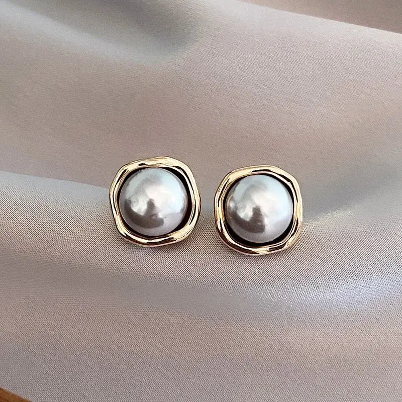 Orecchini Elegante con Perle Nero