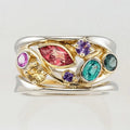 Anello Vintage con Zirconia Bicolore