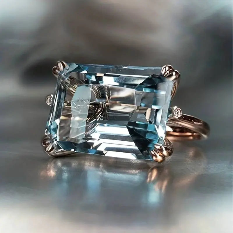 Orecchini Vintage con Zirconia Blu Argentati