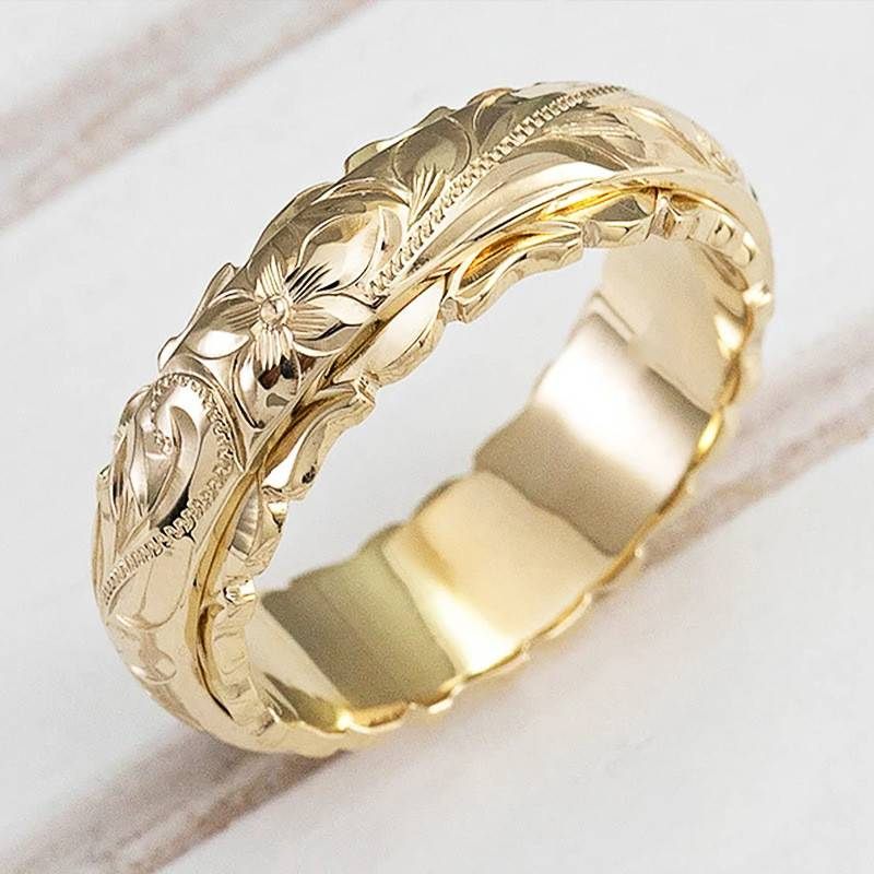Anello Vintage Floreale Dorato