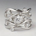 Anello Vintage con Zirconia Argentato
