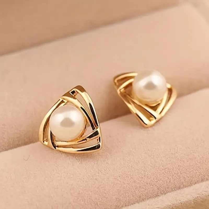 Orecchini Elegante con Perle Dorati