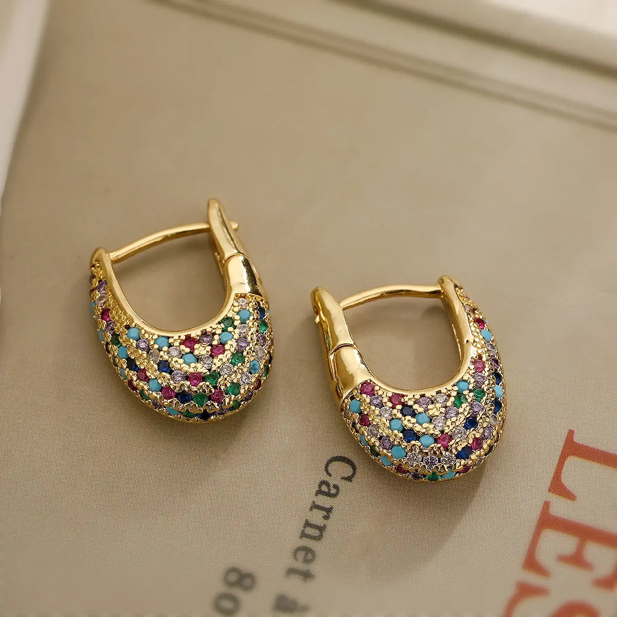 Orecchini Elegante con Cristallo Multicolore