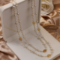 Collana Elegante con Perle Dorata