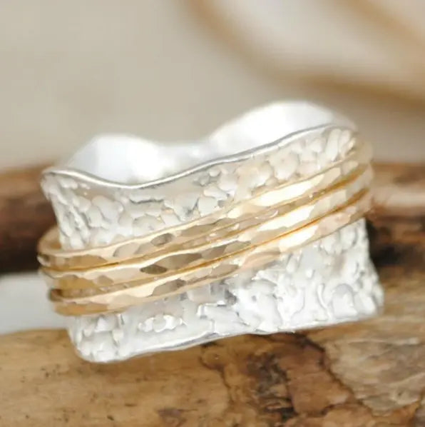 Anello Vintage Spinner Bicolore