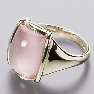 Anello Vintage Floreale Quadrato Oro Rosa