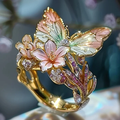 Anello Vintage Floreale Dorato