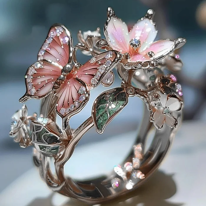 Anello Vintage Floreale Dorato