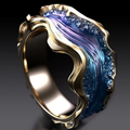 Anello Vintage Ispirato al Mare Dorato