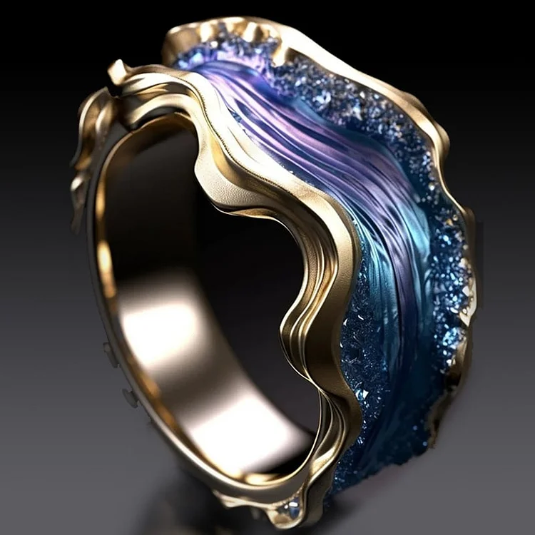 Anello Vintage Ispirato al Mare Dorato