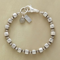 Bracciale Vintage con Perline Argentato