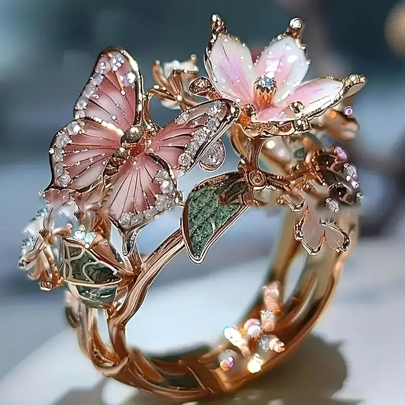 Anello a Farfalla con Zirconia