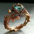 Anello con Cristallo Verde