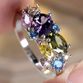 Anello Vintage con Cristallo Argentato