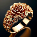 Anello Floreale Dorato