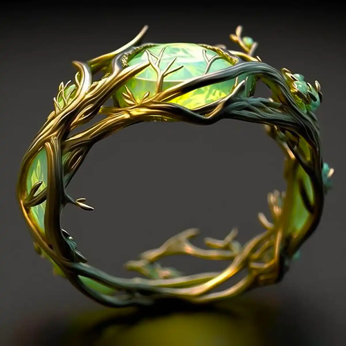 Anello con Opale Verde