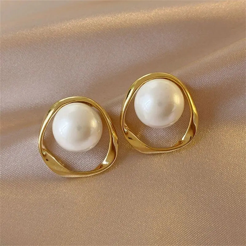 Orecchini con Perle Dorati