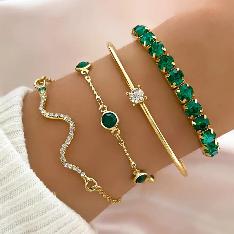 Bracciale Vintage con Zirconia Verde