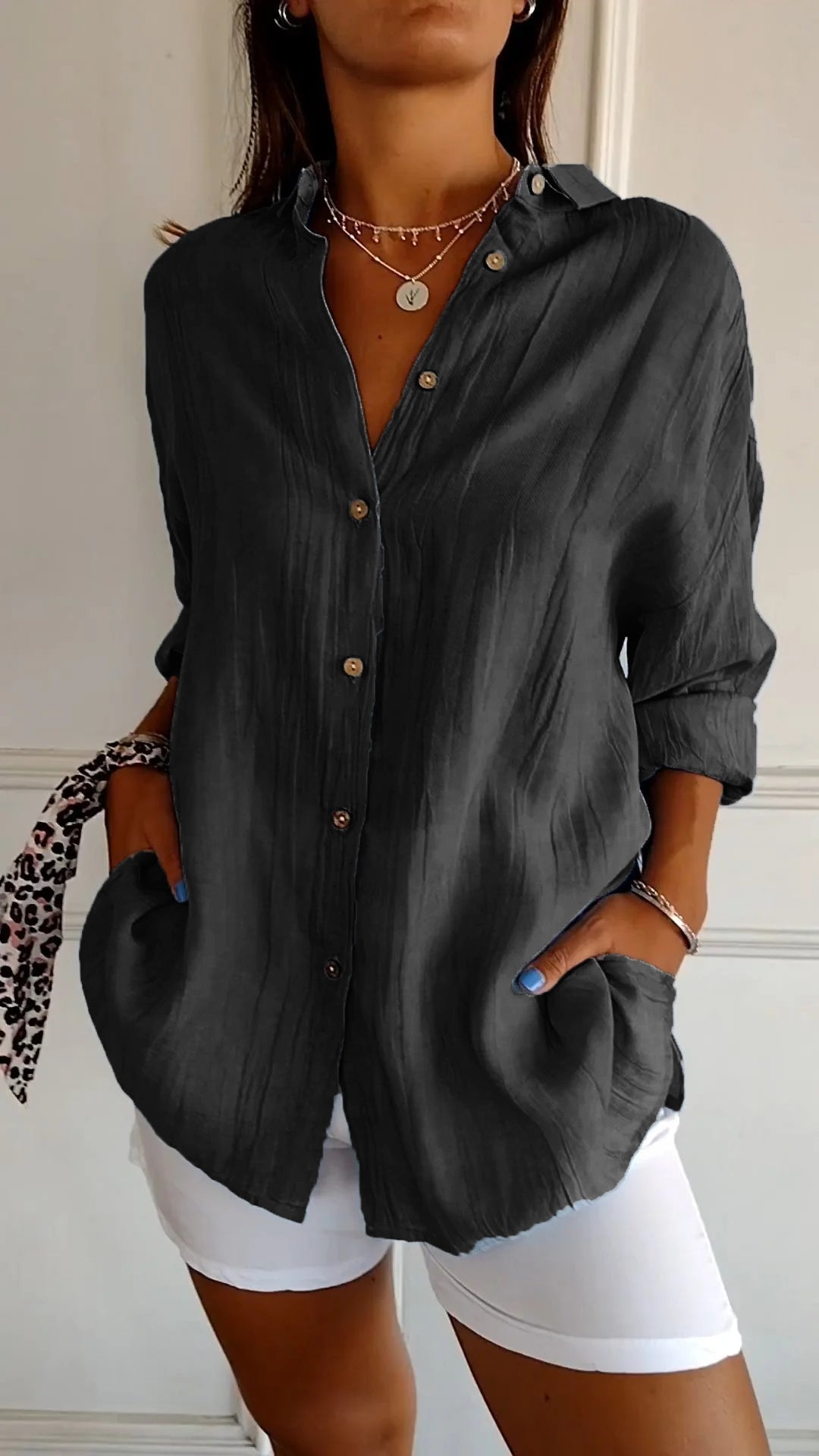 Sasha | Camicia elegante plissettata