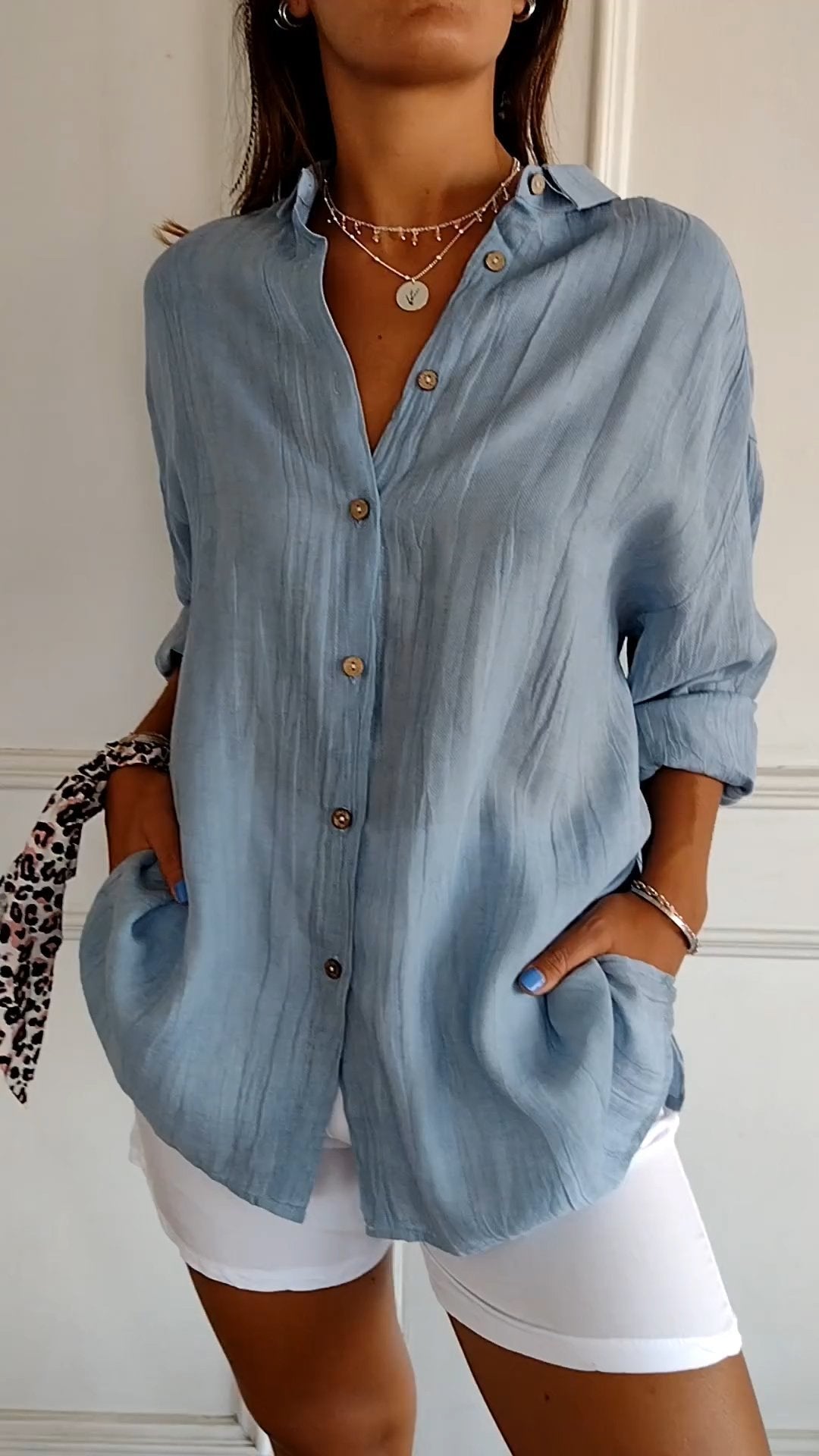 Sasha | Camicia elegante plissettata