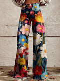 Léna | Pantaloni floreali a gamba ampia