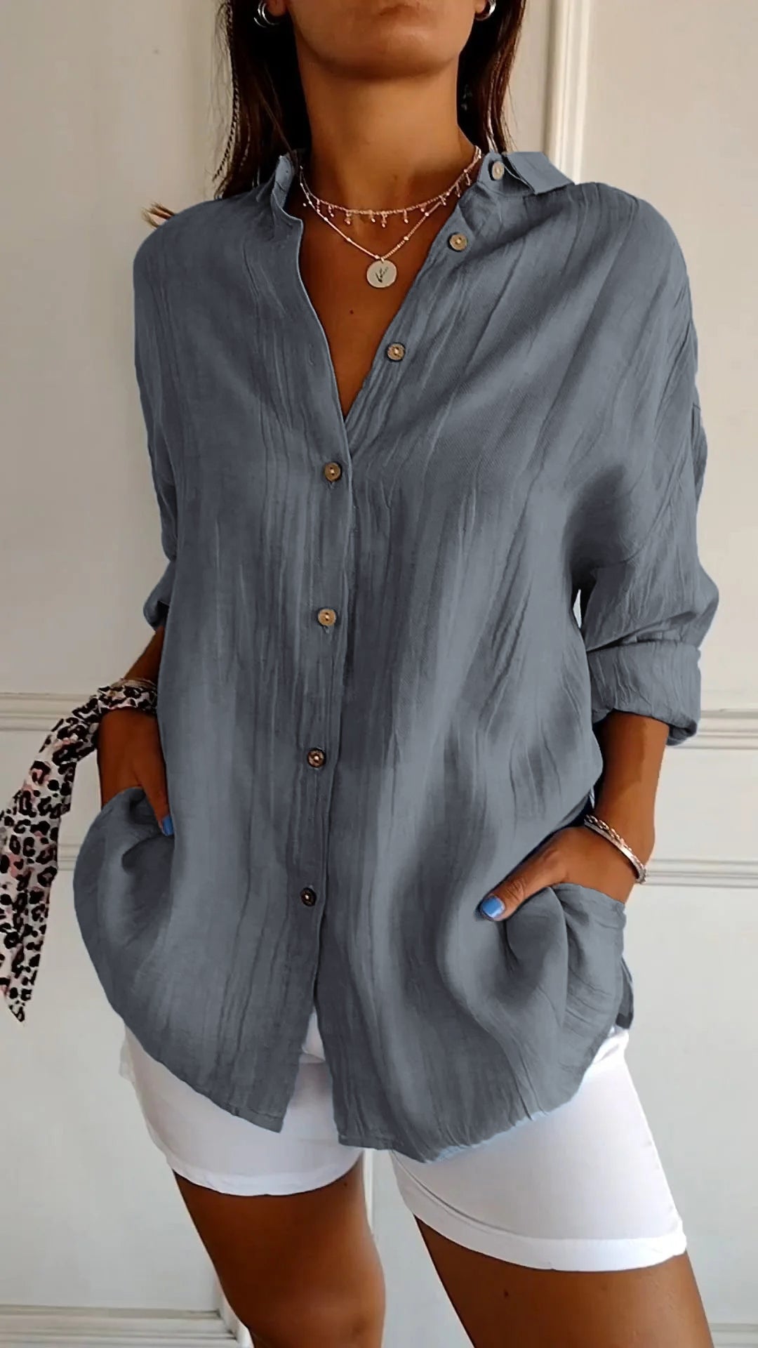Sasha | Camicia elegante plissettata