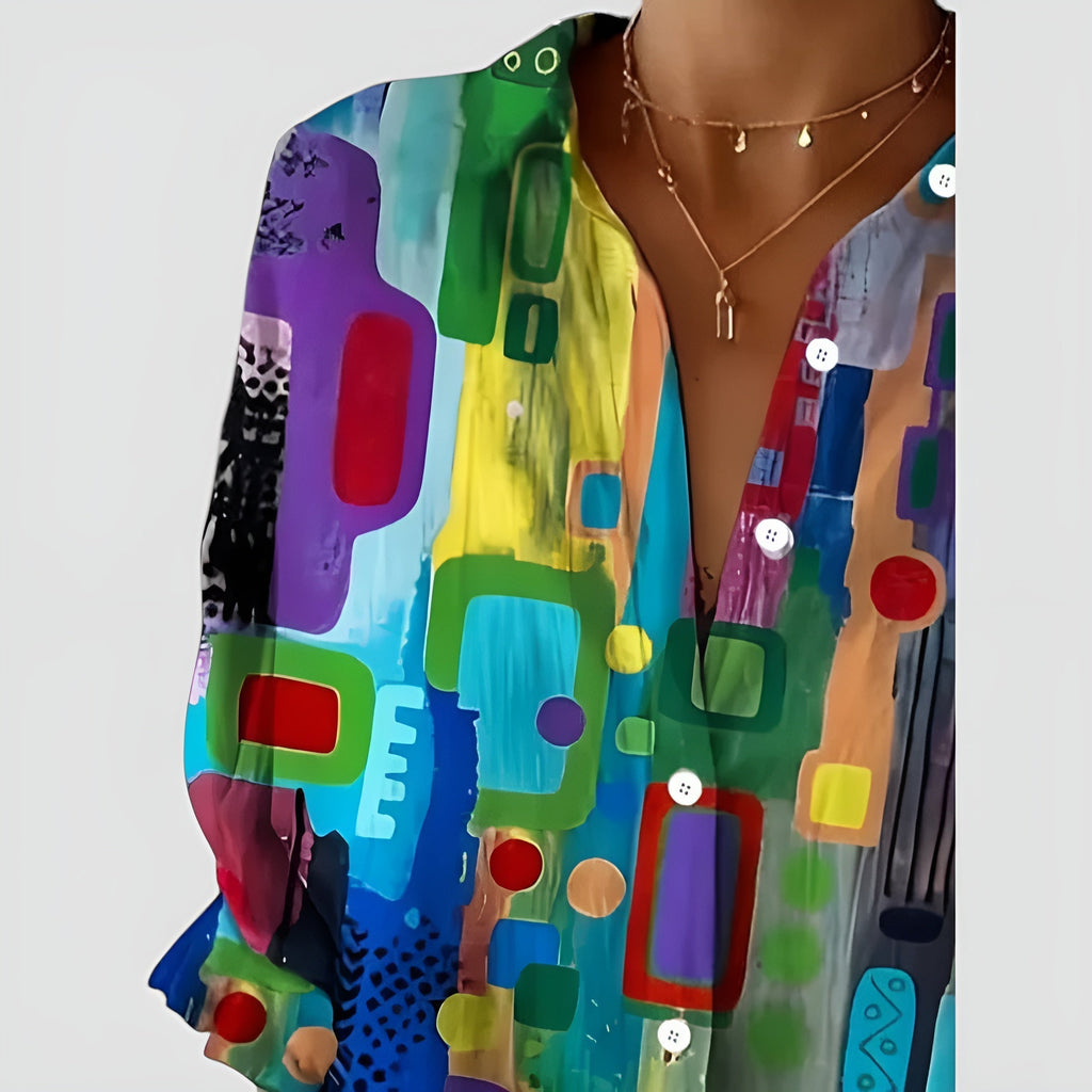 Ava | Blusa con motivo geometrico