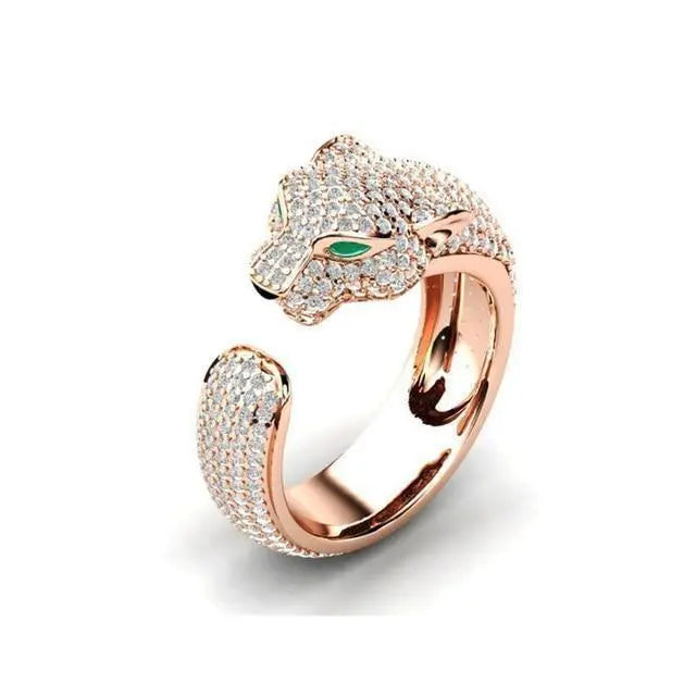 Anello Regolabile Floreale con Zirconia Verde Argentato