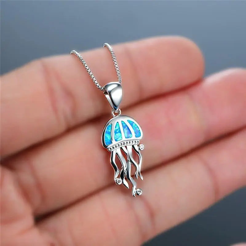 Collana con Zirconia e Opale Argentata