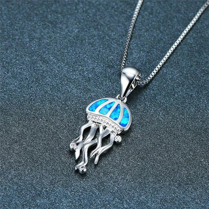 Collana con Zirconia e Opale Argentata
