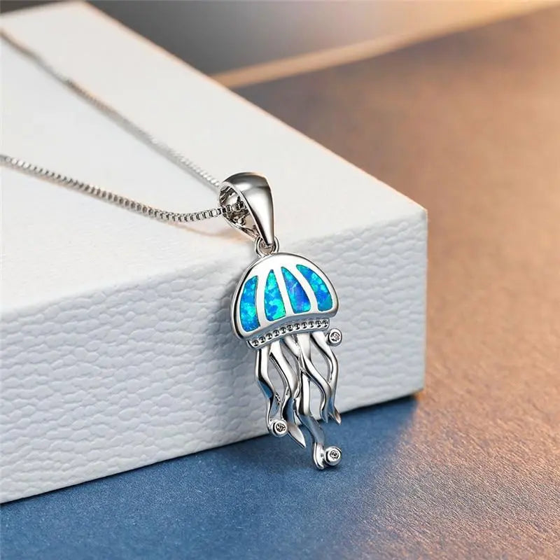Collana con Zirconia e Opale Argentata